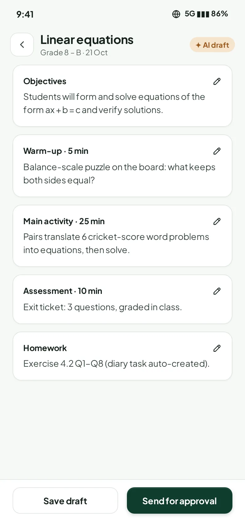 Attendance, lesson plans and papers — done faster